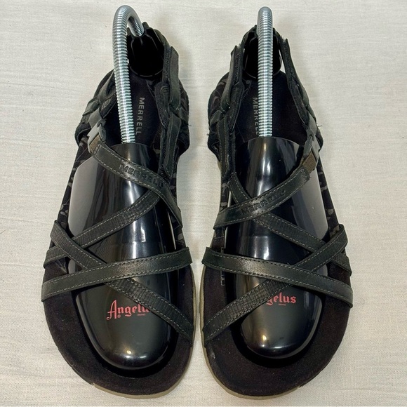 Merrell San Remo Strappy Leather Outdoors Sandals-Black-Women Size 9 - Picture 5 of 12
